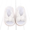thumbnail image 5 of Biezeib Baby Girl Summer Sandals Breathable Soft Rubber Sole Non-Slip Open Toe Cross Knot Shoes Newborn Infant Shoes, 5 of 6