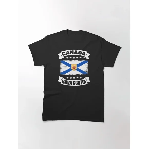 Canada Nova Scotia Flag Vintage Heritage Province Souvenir Unisex T-Shirt Y391, up to size 5XL