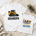 thumbnail image 5 of Construction Grandpa And Grandpa's Little Helper Matching Shirts, Excavator Dump Truck Outfit, Grandpa And Grandchild Gift, Baby Toddler Kids Youth Shirt, 5 of 7