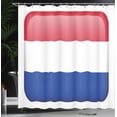 thumbnail image 3 of Ambesonne Dutch Shower Curtain, Holland Flag as Square Shape, 69"Wx70"L, Dark Pink Cobalt Blue, 3 of 4