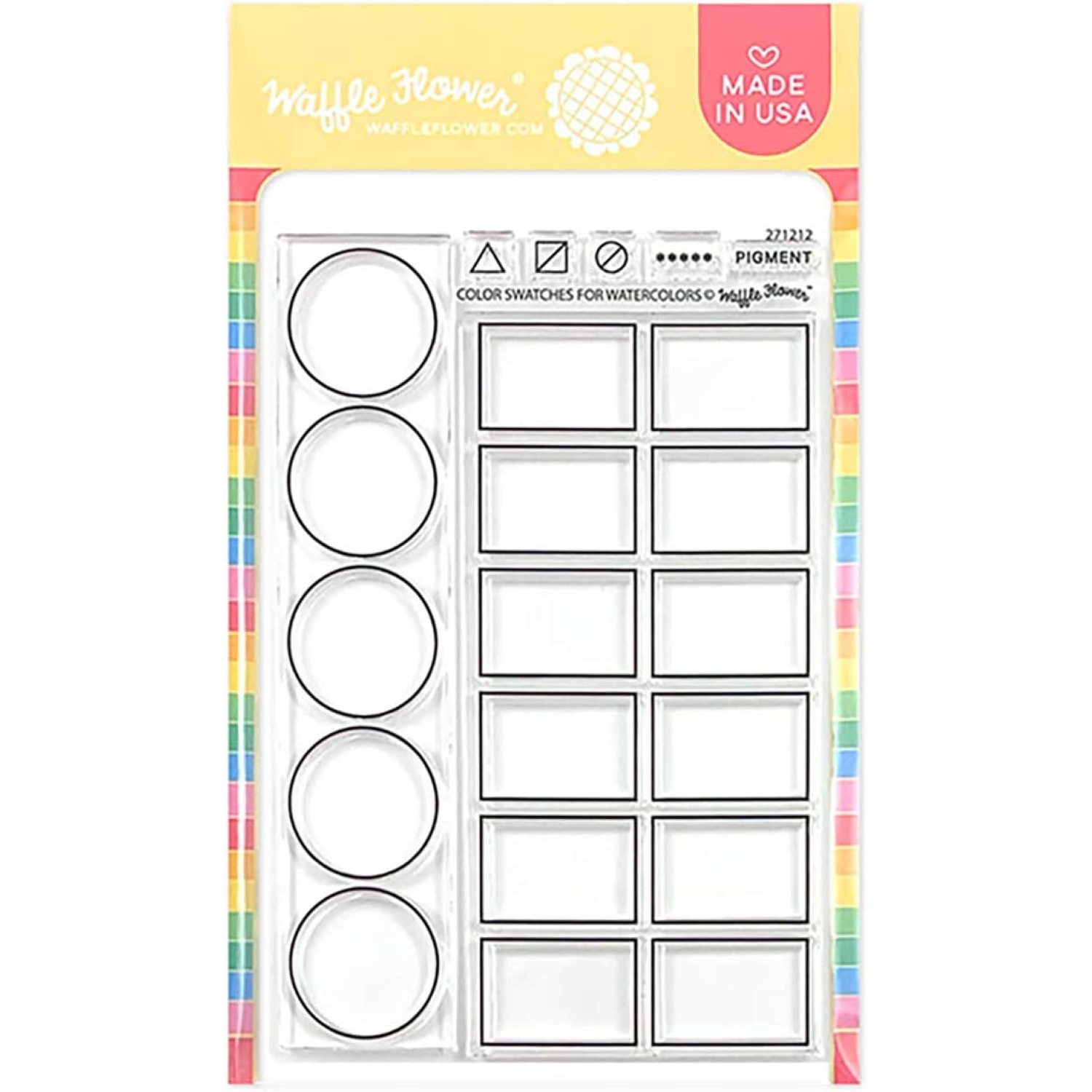 Color Swatches for Watercolors Photopolymer Clear Stamps Including