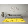 thumbnail image 3 of Ahgly Company Machine Washable Indoor Rectangle Abstract Yellow Modern Area Rugs, 7' x 9', 3 of 4