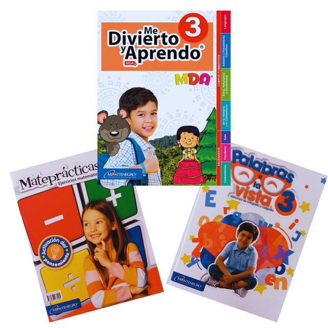 Guia Montenegro 3° Me Divierto Y Aprendo 2023- 2024 Mda / Nueva Escuela Mexicana Montenegro Pasta Blanda