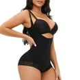 thumbnail image 2 of Fesfesfes Women Plus Size Bodysuit Lace Splicing Body Shaper Zipper Tummy Control Shapewear Underwear Sling Corset Bodysuit Shapewear Gifts for Her, 2 of 8