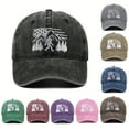 thumbnail image 3 of Big Foot Embroidered Washed Baseball Cap Featuring the American Flag for Men and Women, 3 of 4