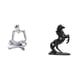 thumbnail image 1 of Figura de pensador abstracto, estatua de caballo de resina moderna, escultura animal, figura de escritorio, elegante y artística, adecuada para sala d, 1 of 8