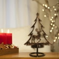 thumbnail image 4 of Christmas Tealight Holder under $5! Xqxayjr Christmas Tree Tealight Holder, Metal Tea Light Candle Stand, Holiday Table Decor, Mantel Christmas Decoration, Festive Candle Holder, Reindeer Design, 4 of 8