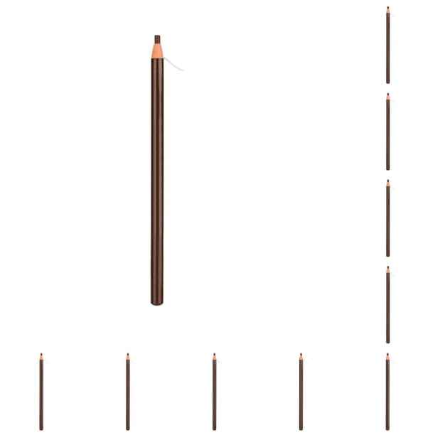 Vogacara Lápiz para cejas, líneas suaves, lápices de colores extraíbles, buena dureza, sombra de ojos, sombra de ojos, herramienta de pincel Café Medio 10piezas Vogacara CBP495032
