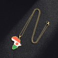 thumbnail image 2 of Joyas de collar de acero inoxidable, colgante de mapa de Níger, accesorios de moda para hombres y mujeres, los mejores regalos para familiares o amigos Feliz Sencillez, 2 of 2