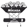 Mikasa BCH Collapsible Hammock Volleyball 24 Ball Organizer Storage Cart, Black