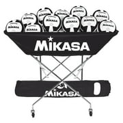 Mikasa BCH Collapsible Hammock Volleyball 24 Ball Organizer Storage Cart, Black