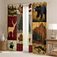 thumbnail image 2 of Homewish Deer Silhouette Black Out Curtains,Rustic Pike Fish Curtains Pack of 2 (42x63 Each),Country Farmhouse Lodge Bedroom Curtains For Teens,Super Cozy Room Decor, 2 of 6