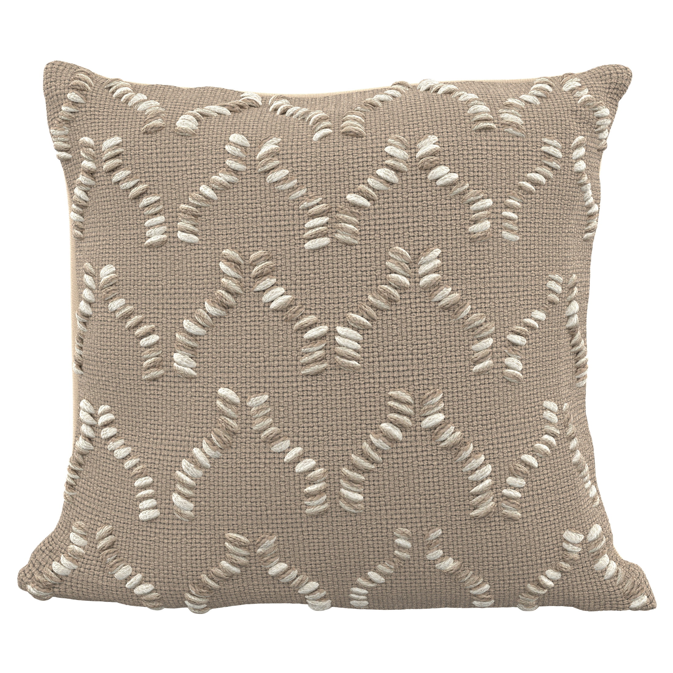HOMETRENDS 20" x 20" Hummus Outdoor Eco Toss Cushion, Removable Cover