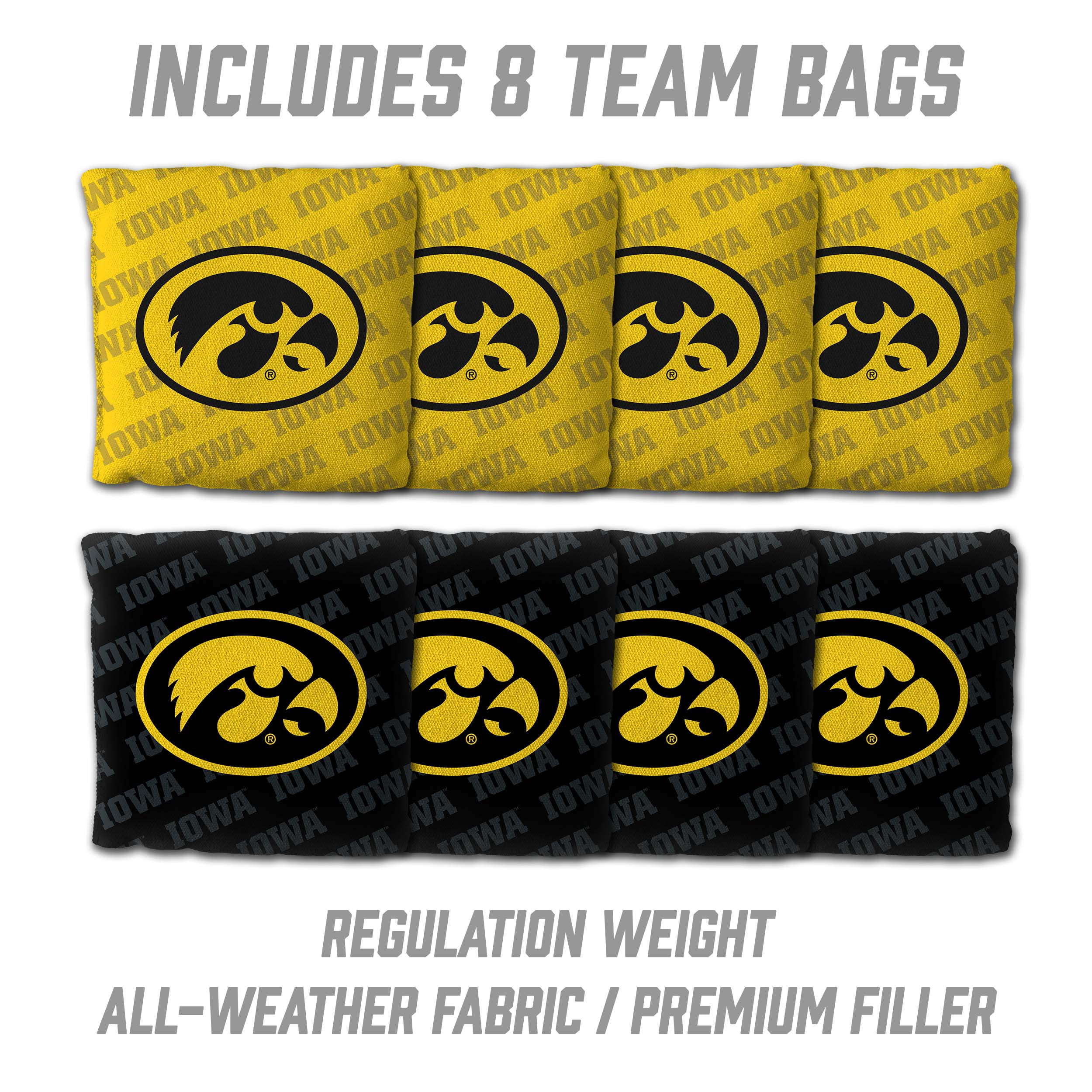 YouTheFan NCAA Iowa Hawkeyes 2x4 Slogan Series Cornhole