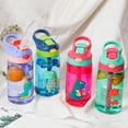 thumbnail image 2 of BOLLSLEY 16OZ Kids Water Bottle with Straw, Carrying Loop and Easy Push Button, BPA-free for School and Sports, Children's Water Bottle, 2 of 8