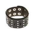 thumbnail image 2 of de material cuero punk vintage para hombre, correa de cinturón, hebilla, brazalete, color - Negro, 23,5 x 4 cm Yinane De ancho brazalete de cuero, 2 of 8