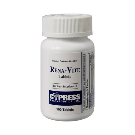 Rena-Vite Vitamin B Complex Supplement Tablets 0.8 mg Strength 100 Count