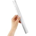 thumbnail image 3 of Queilt Aluminum Ruler, 30 cm, Silver, 3 of 5