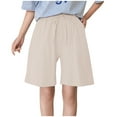 thumbnail image 2 of Pantalones anchos transpirables de estilo informal para mujer: corte holgado, cintura alta, mezcla de algodón y lino, versátiles para primavera/verano/otoño, tallas M-XXXL., 2 of 4