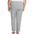thumbnail image 7 of Hilary Radley Women Mid-Rise Stretch Pull-On Ankle Pant (Off White & Black Combo, X-Large), 7 of 7