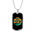 thumbnail image 1 of Cheval Rétro Cercle Cheval Collier en Acier Inoxydable Ou 18k or Chien Tag 24" Chaîne, 1 of 8