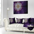 thumbnail image 2 of Designart Blue and Pink Large Fractal Flower - Floral Throw Pillow - 16x16, 2 of 4