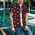 thumbnail image 6 of KLL Geometric Hearts for Men's Baseball Shirts,Short Sleeve Casual Shirts Button Down Shirt for Men Beach Summer Wedding Shirt-3X-Large, 6 of 7