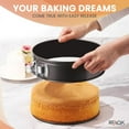 thumbnail image 3 of RFAQK Non-Stick 9 Inch Springform Pan - Spring form Pan for Cheesecake with Removable Bottom, Bonus Icing Spatula with 10 Pcs Parchment Paper & Recipe E-Book - Ideal for Baking Cakes, Pizzas, & More!, 3 of 8