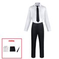 thumbnail image 1 of Disfraz de motosierra de Anime para hombre, traje negro, uniforme informal, cazador de demonios, Halloween, Carnaval, ropa de fiesta, 1 of 4