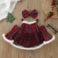 thumbnail image 2 of Ketyyh-chn99 Baby Girl Fall Clothes Christmas Outfit Long Sleeve Romper Dress Red Velvet Xmas Princess Dress with Bow Headband Red,18-24 Months, 2 of 5