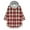 Red, variant on Women's Plush Colored Plaid Long Sleeved Shirt Hooded Jacket Button Straight Tube Thickened Fleece Lining Cardigan