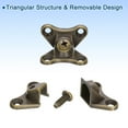 thumbnail image 4 of Unique Bargains 4Pack Removable Corner Brace, Metal Butterfly L Brackets Right Angle Support with Screws (Bronze), 4 of 6