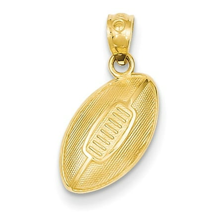 14k Yellow Gold Football Pendant