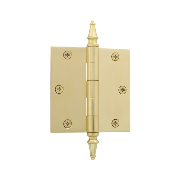 Grandeur 813023 3.5 X 3.5" Plain Bearing Square Corner Mortise Door Hinge - Brass