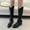 Black, variant on Viluyesy Womens Western Knee High Boots, Low Heels Pull-On Wide Calf 2025 Fashion Tall Boots Brown