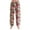 Pink, variant on Women's Christmas Print Cuffed Casual Pants and Pajama Pants, Home Sleepwear, Comfortable Lounge Bottoms for Women, Solid Color Trousers with Elastic Waist, Beige, L