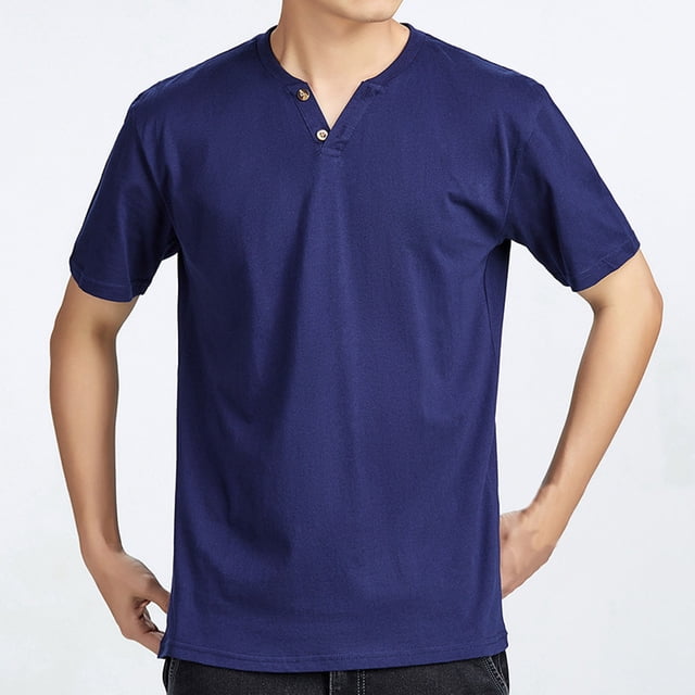 pstuiky camiseta de hombre, Blusa deportiva informal de manga corta con cuello en V para hombre camisetas de hombre xxl