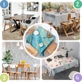 thumbnail image 4 of Blue and Gold Marble Shimmer Streaks Pattern Square Tablecloth,Waterproof Square Table Cover,Wipeable Spillproof Washable Table Cover for Home Kitchen Party Decor 42"X42"(107x107cm), 4 of 6