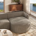 thumbnail image 5 of Monica 2 Piece Right Facing Boucle Fabric Modular Sofa with Chaise, 5 of 9