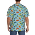 thumbnail image 3 of Pofeuu Artoon Transport Print Mens Casual Short Sleeve Shirts Beach Summer Spread Collar Pocket Tops Men's Casual Short-sleeved Shirt-XX-Large, 3 of 5