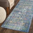 thumbnail image 5 of SAFAVIEH Valencia Grigor Traditional Polyester Runner Rug, Blue/Multi, 2'3" x 14', 5 of 5