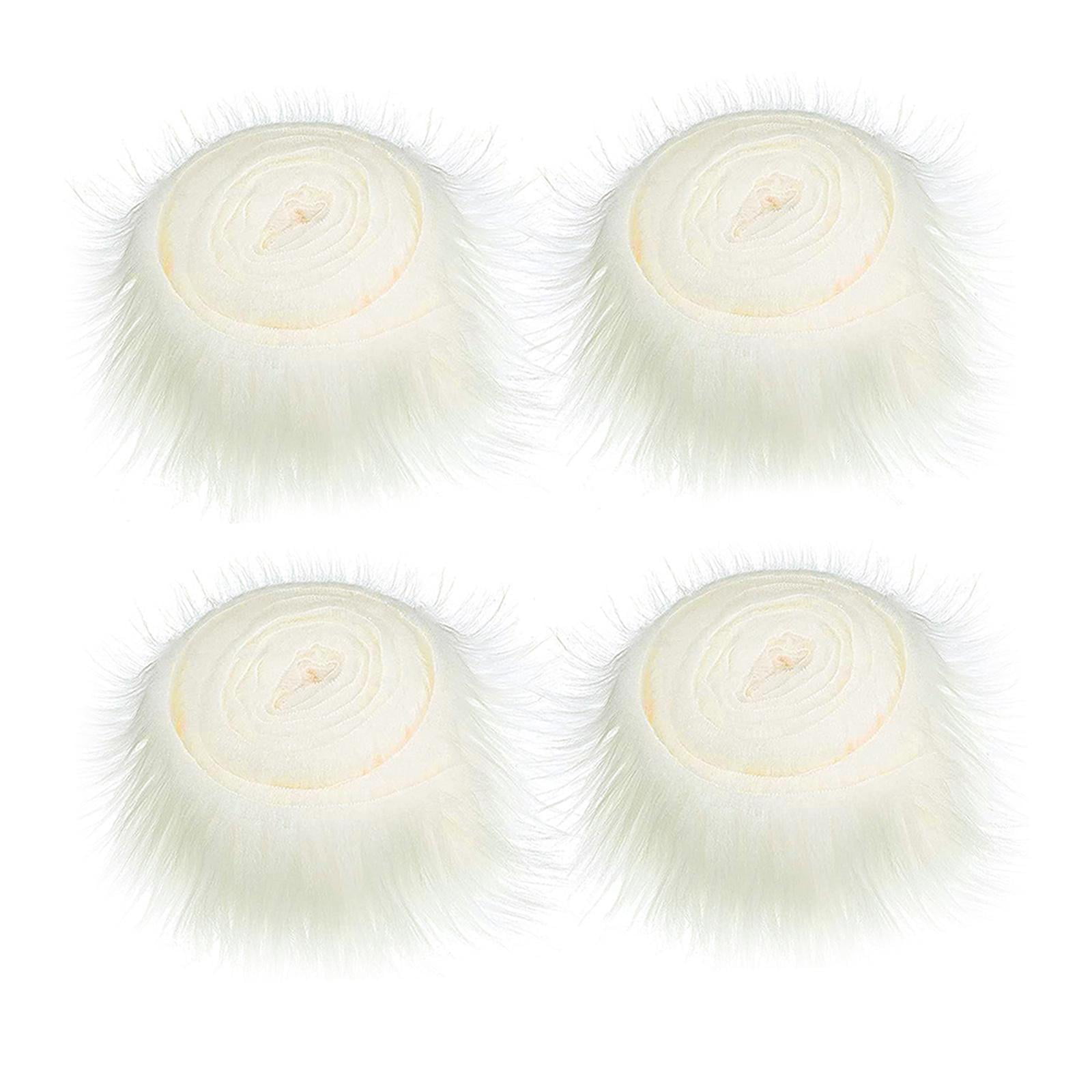 White, 2x60 inch Shaggy Plush Faux Fur Fabric Precut Strips Fluffy Fuzzy Craft Fur for Gnomes Beard Hair Cosplay Costume Dwarf Decoration