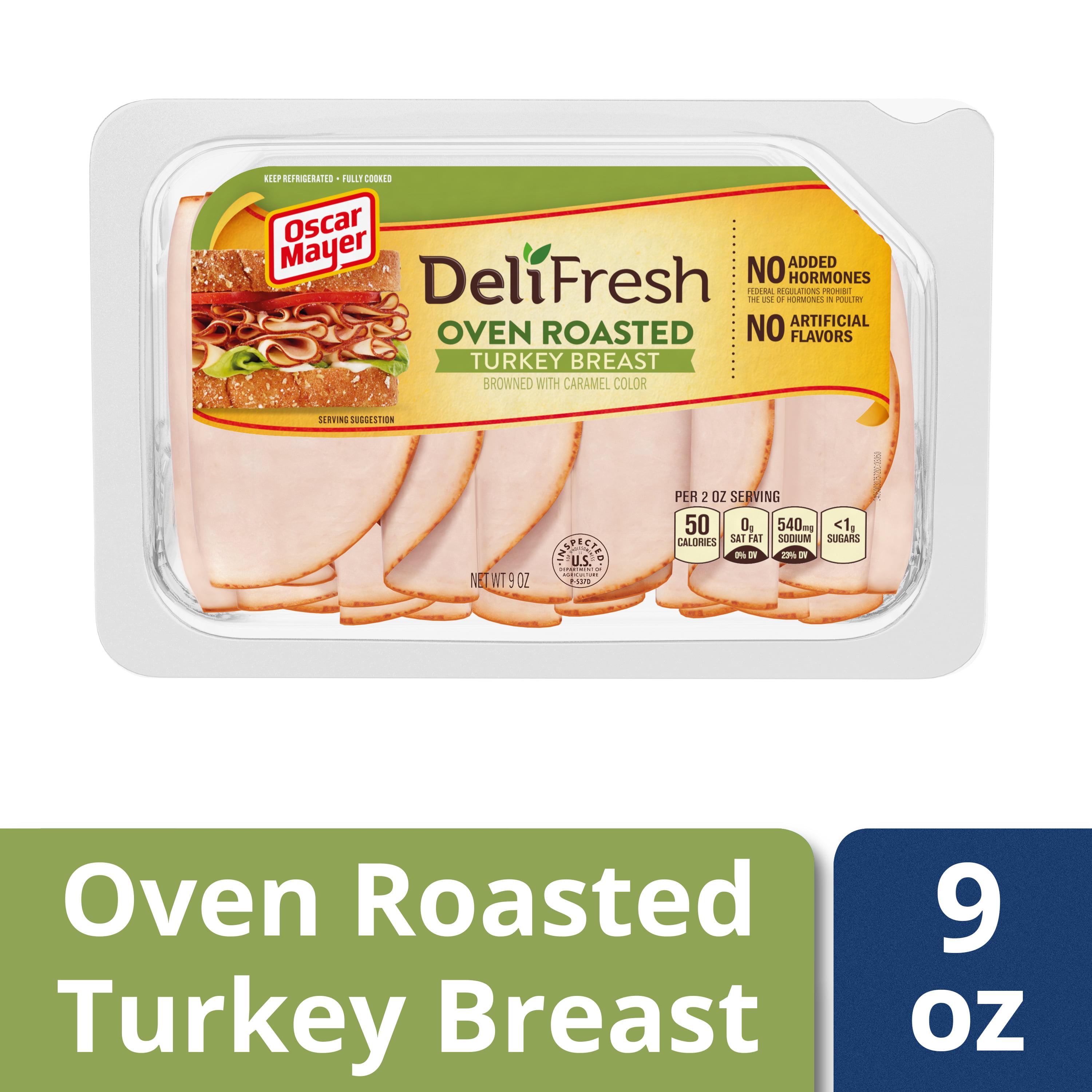 Oscar Mayer Deli Fresh Oven Roasted Sliced Turkey Breast Lunch Meat, 9 How Many Slices Of Deli Turkey Is 4 Oz