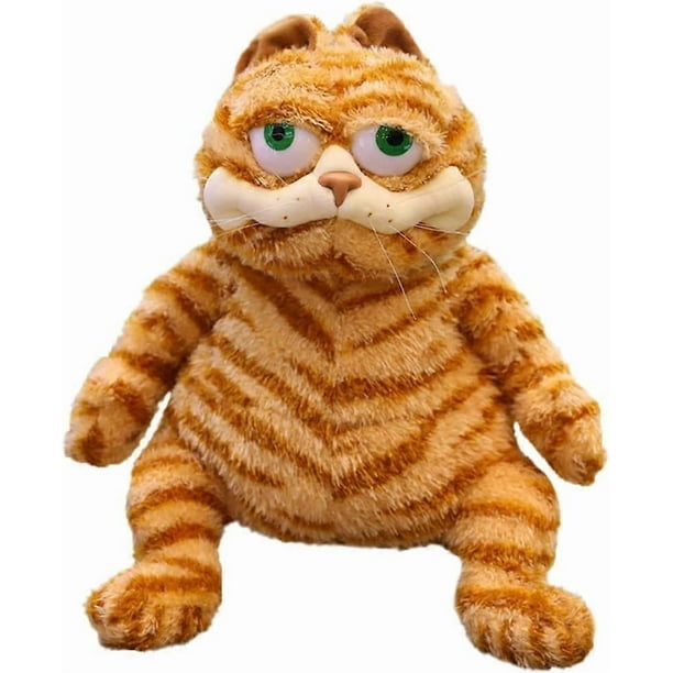 Fat Orange Cat Plush Fat Kitten Stuffed Animals Toy, 11.8Inch Lifelike Yellow Tabby Cat Kitty Toy Kids Children Xmas Birthday Gifts