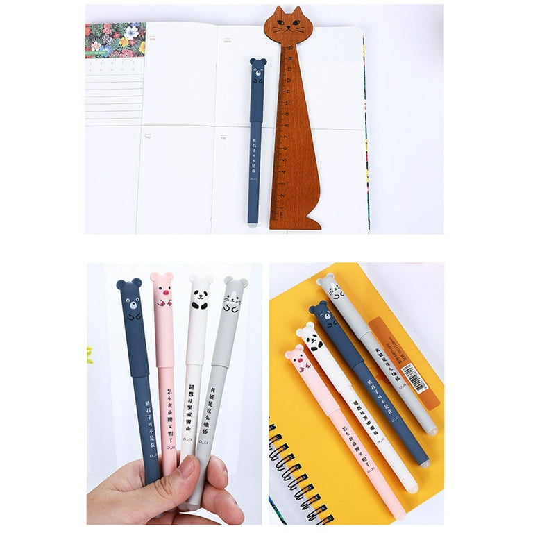 40 Pcs Cute Cartoon Gel Ink Pens Cartoon Animal Writing Pens 0.5Mm  Stationery School Office Home Student Kids Present