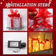 thumbnail image 4 of Set de 3 cajas de regalo iluminadas con iluminación navideña FUNIAO con 60 LED, 4 of 7