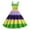 Green, variant on Mardi Gras Outfit Women Sleeveless Knee Length Retro A Line Flared Swing Formal Prom Party Dress Blue M