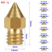 ziyahihome Buse d'Imprimante 3D Tête d'Extrusion en Laiton Mini Buse en Laiton Portable Fil d'Imprimante Ferme