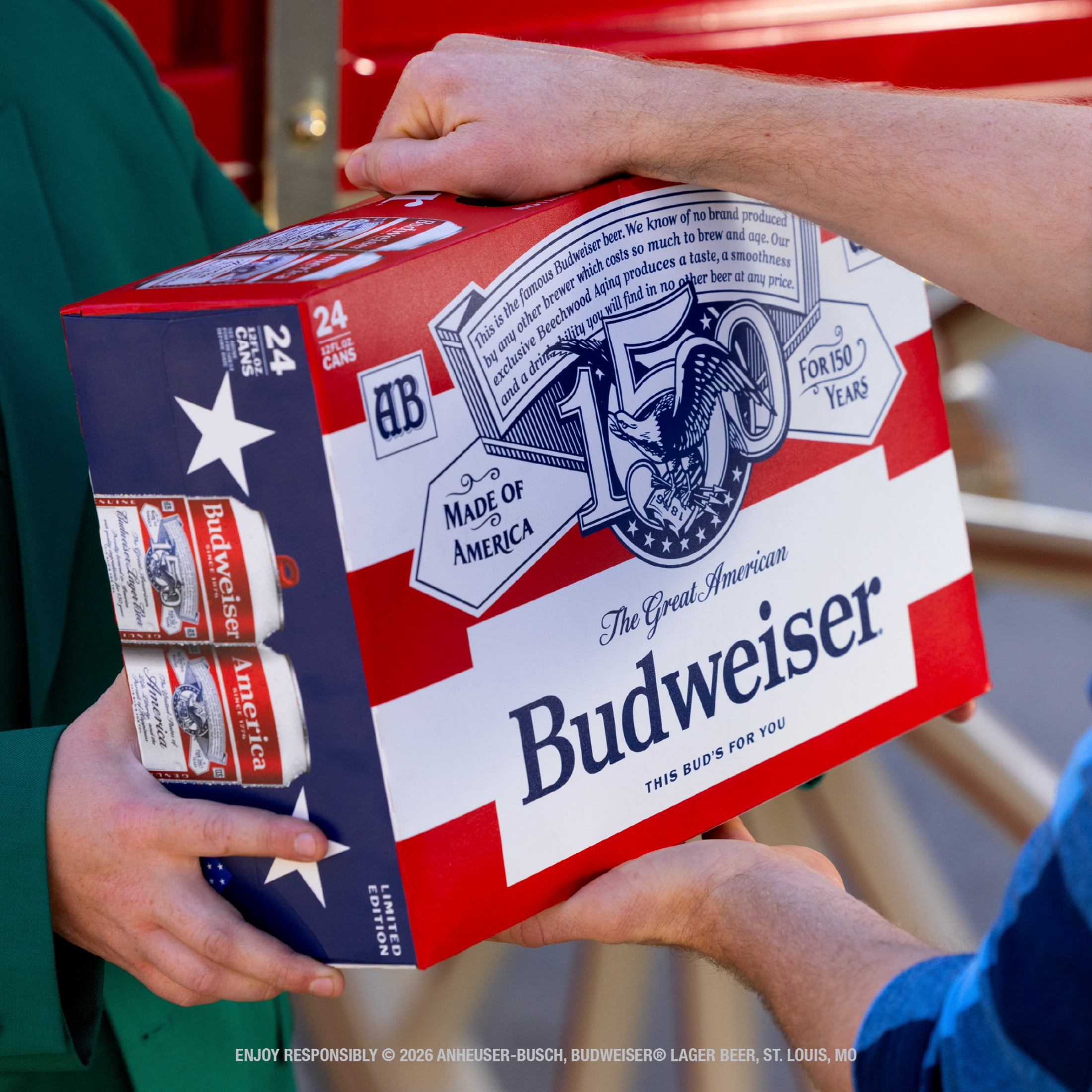 Budweiser American Lager Beer 36 pack 12 fl oz Aluminum Cans 5% ABV