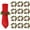A, variant on Jinswick 12 Pcs Christmas Napkin Rings Thanksgiving Norfolk Pine Garland Napkin Rings Green Wreath Holder for Banquet Table Festive Decorations Dinner Wedding Party